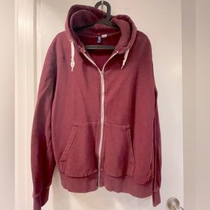 Red long sleeved hoodie